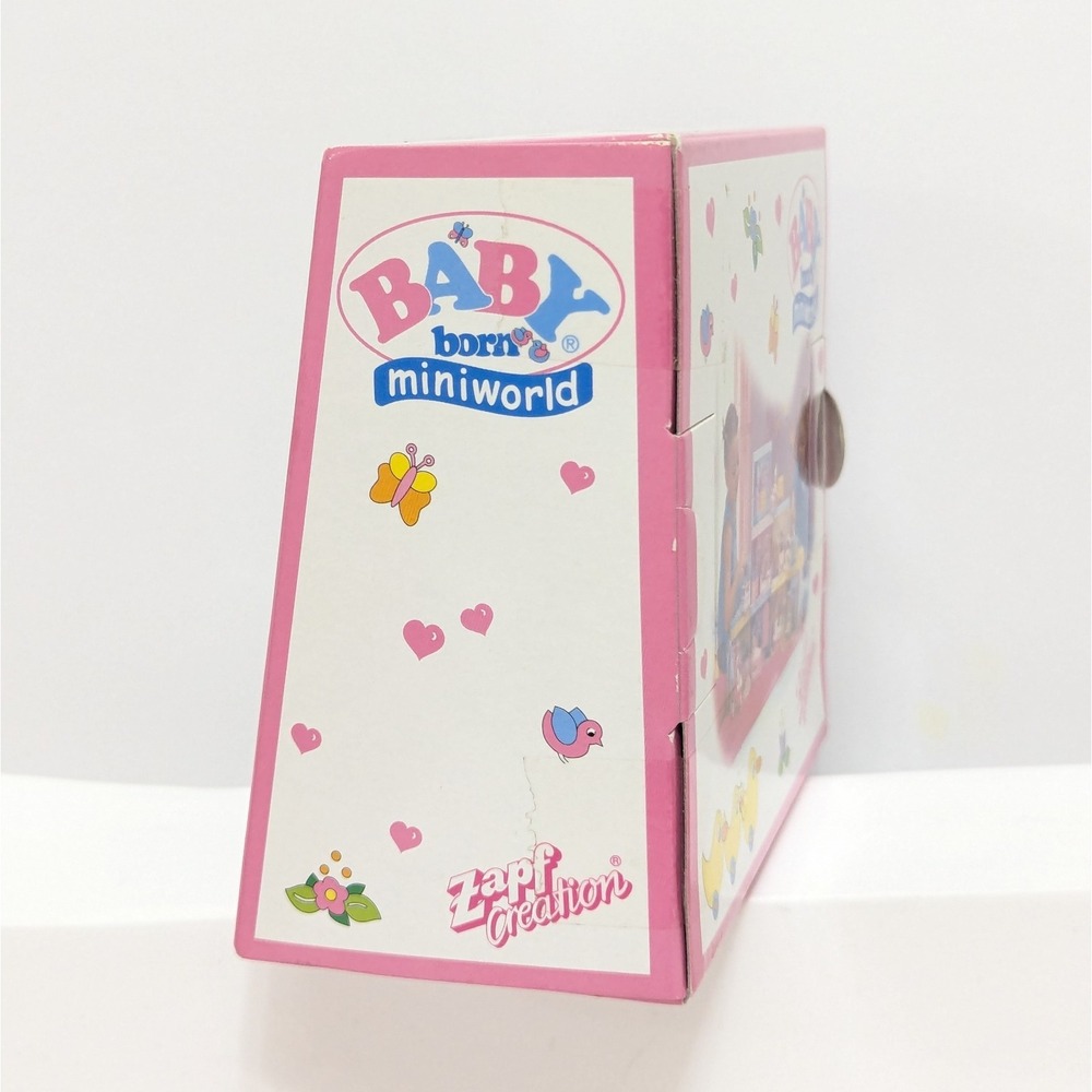 ZAPF Creations Baby Born Mini World Doll Feeding Set Chair Bottle Food NRFB Mint - Picture 5 of 7